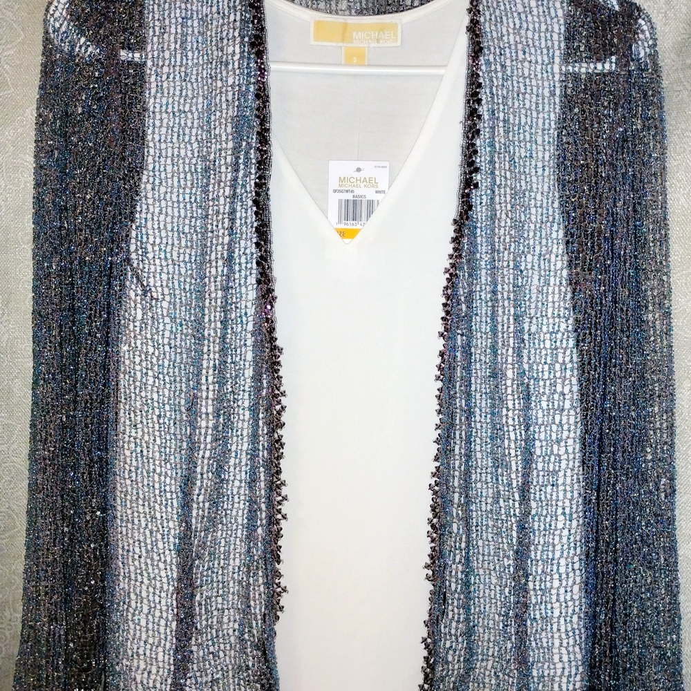 Michael Kors Metallic Cardigan